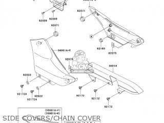 SIDE COVERS/CHAIN COVER - BN125A7 ELIMINATOR 2004 USA CALIFORNIA CANADA