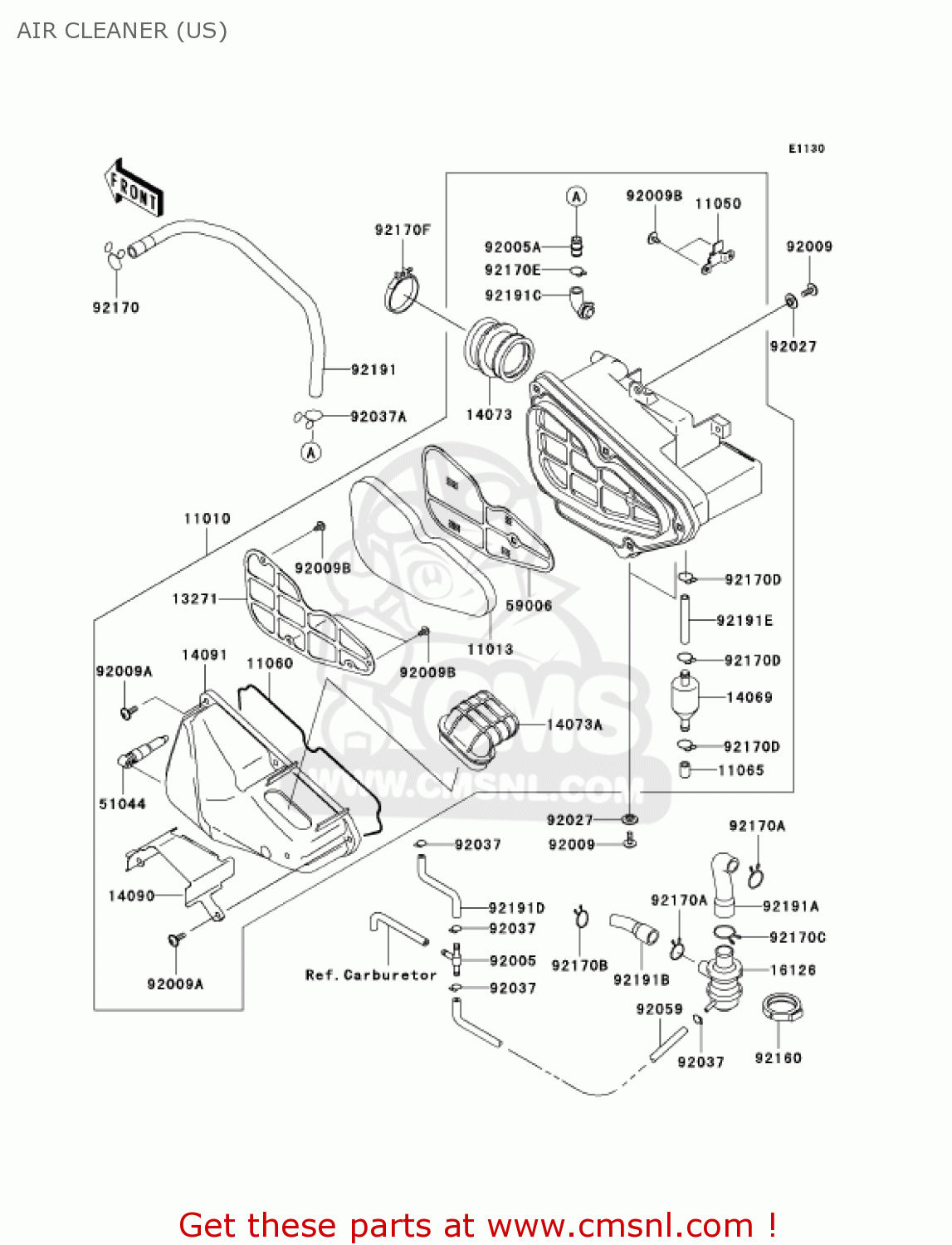 AIR CLEANER (US) BN125A7F ELIMINATOR 2007 USA CALIFORNIA