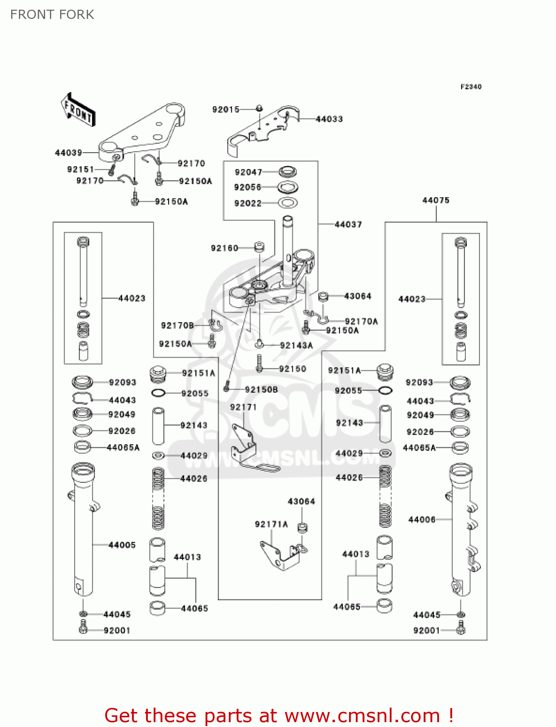 FRONT FORK BN125A7F ELIMINATOR 2007 USA CALIFORNIA