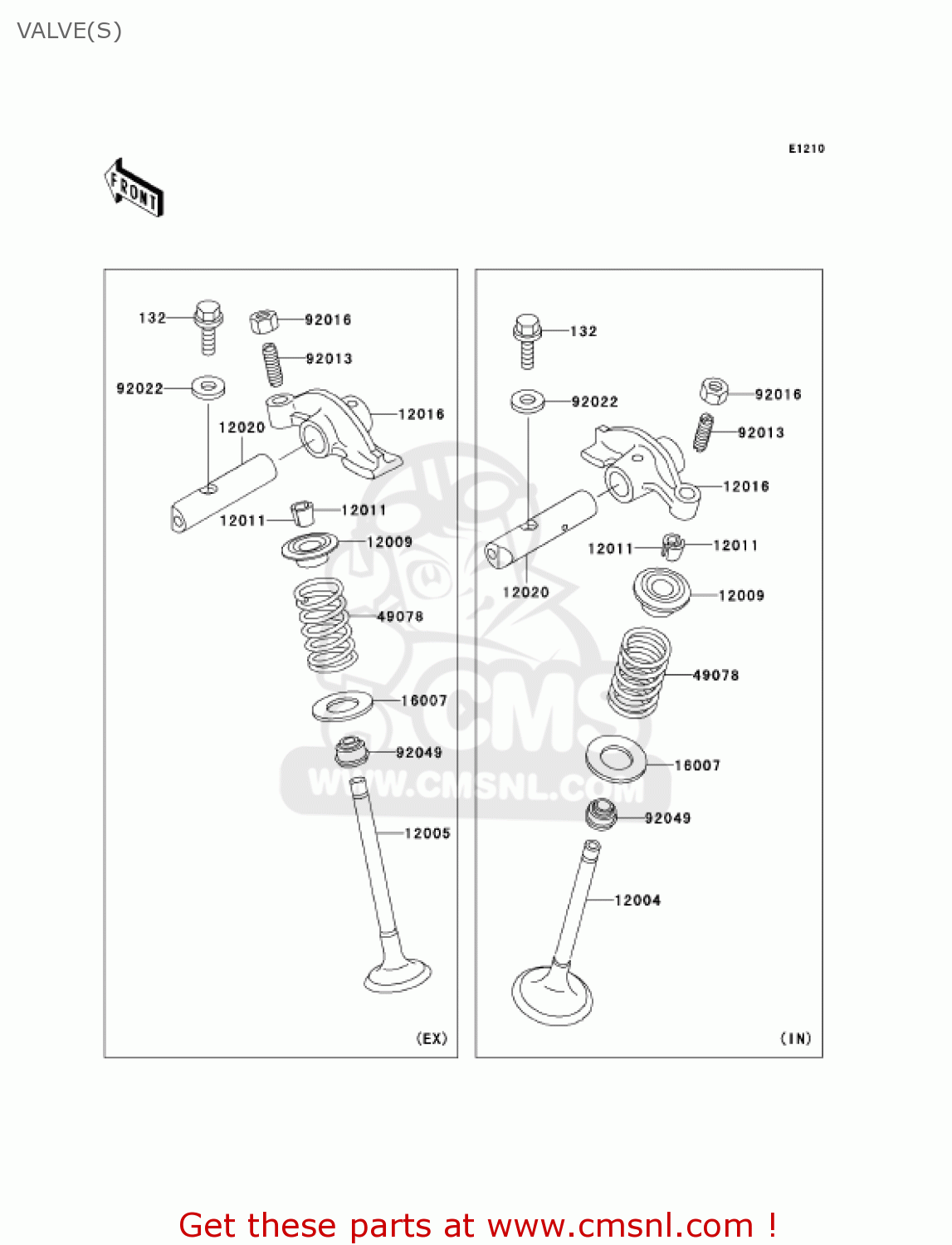 VALVE(S) BN125A7F ELIMINATOR 2007 USA CALIFORNIA
