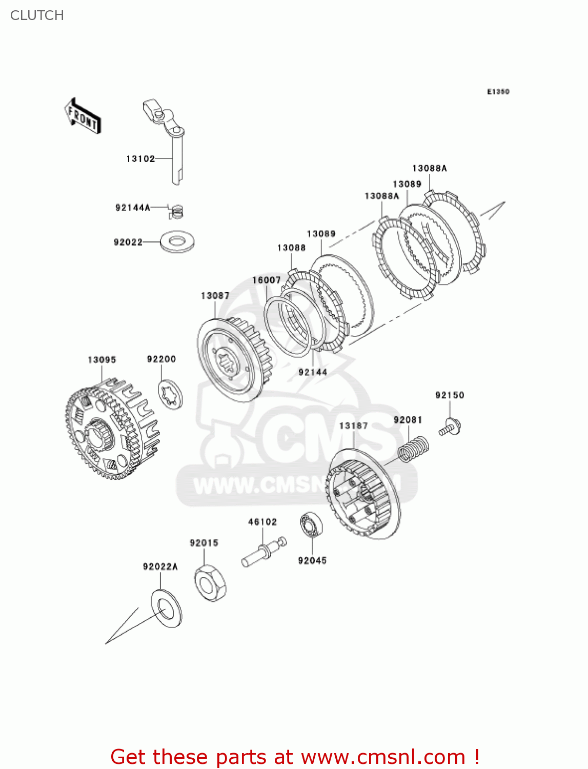 CLUTCH BN125A7F ELIMINATOR 2007 USA CALIFORNIA