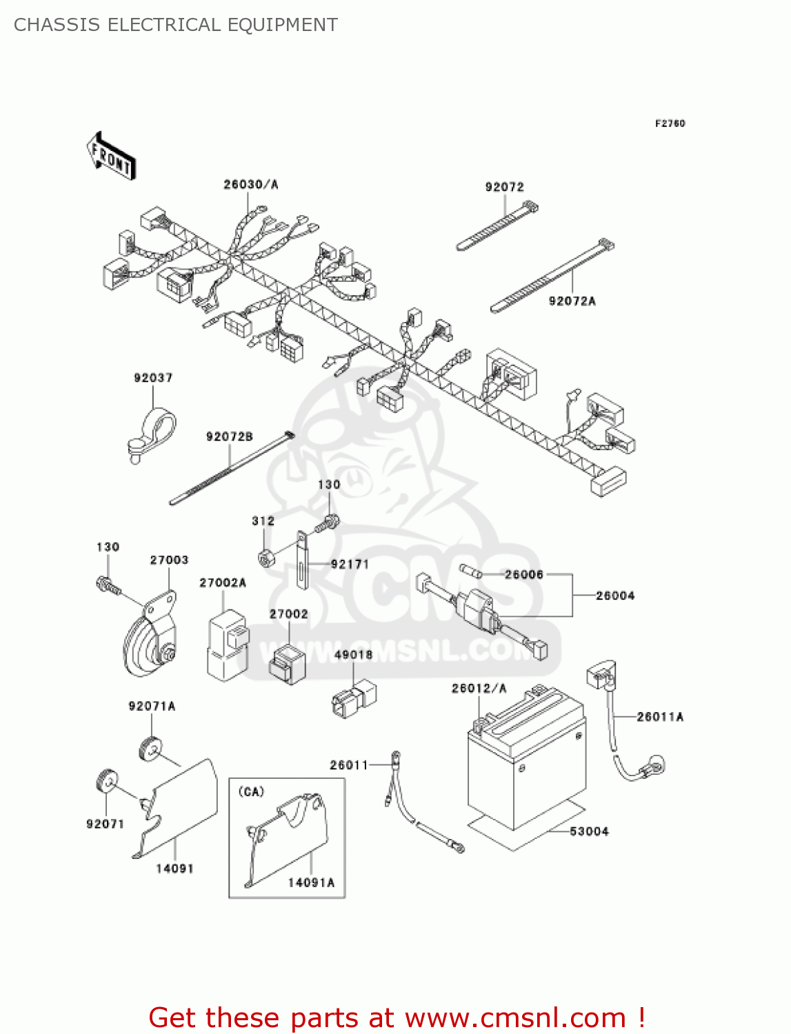 CHASSIS ELECTRICAL EQUIPMENT BN125A7F ELIMINATOR 2007 USA CALIFORNIA