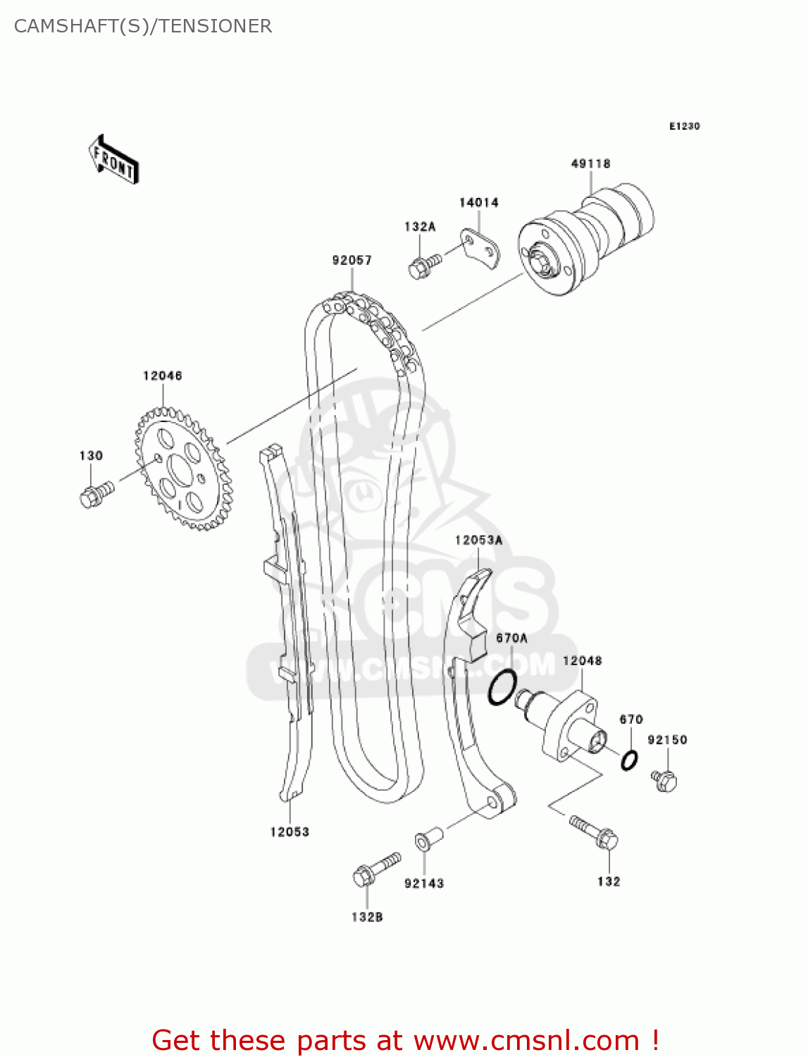 CAMSHAFT(S)/TENSIONER BN125A7F ELIMINATOR 2007 USA CALIFORNIA