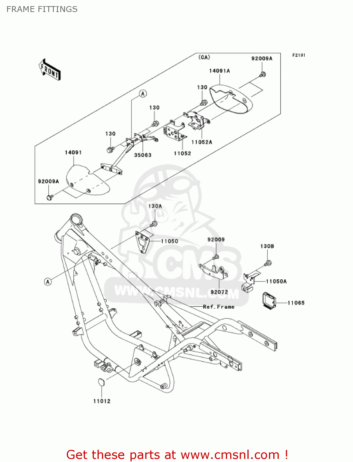 FRAME FITTINGS BN125A7F ELIMINATOR 2007 USA CALIFORNIA