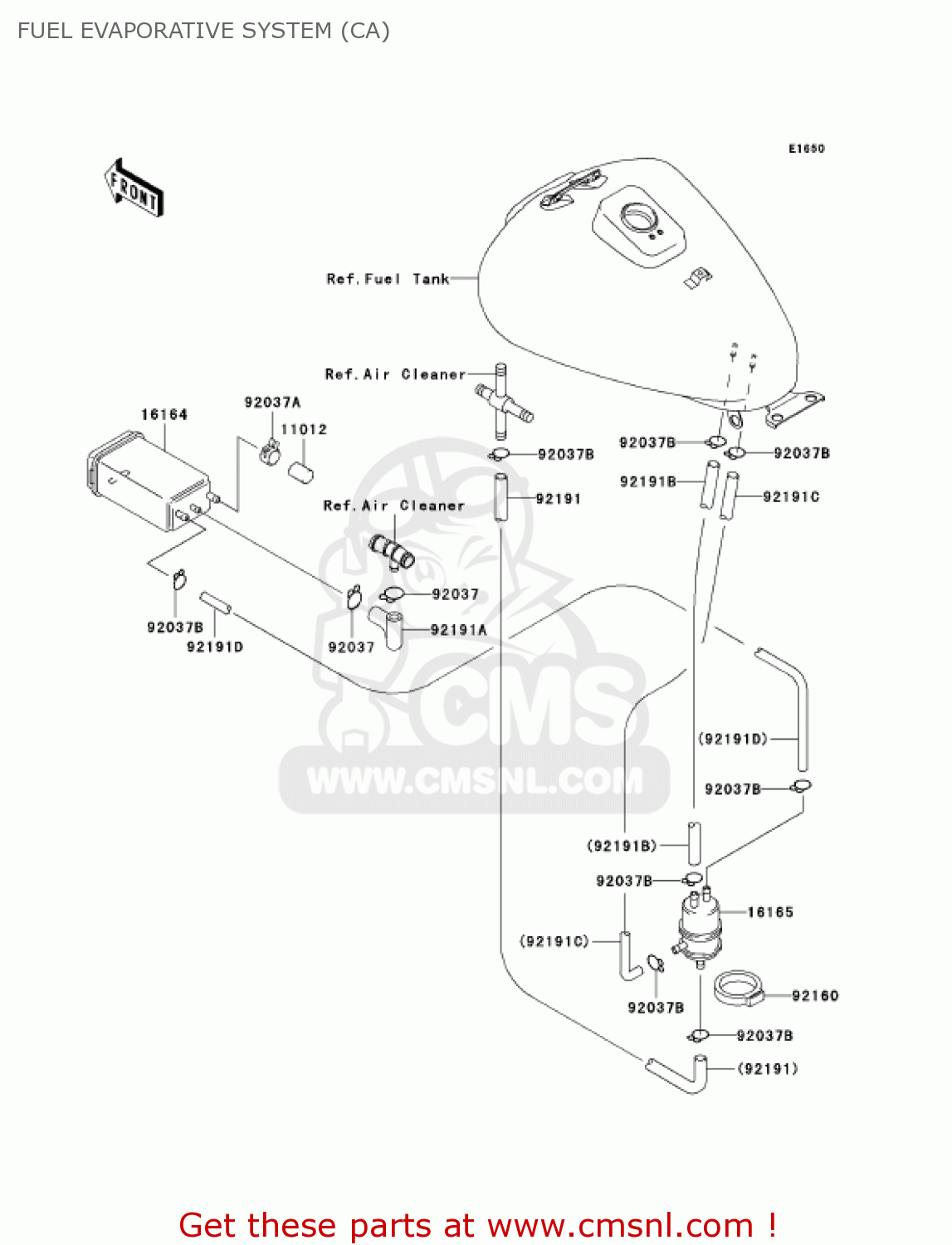 FUEL EVAPORATIVE SYSTEM (CA) BN125A7F ELIMINATOR 2007 USA CALIFORNIA
