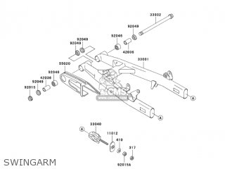 SWINGARM - BN125A7F ELIMINATOR 2007 USA CALIFORNIA