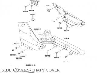 SIDE COVERS/CHAIN COVER - BN125A7F ELIMINATOR 2007 USA CALIFORNIA
