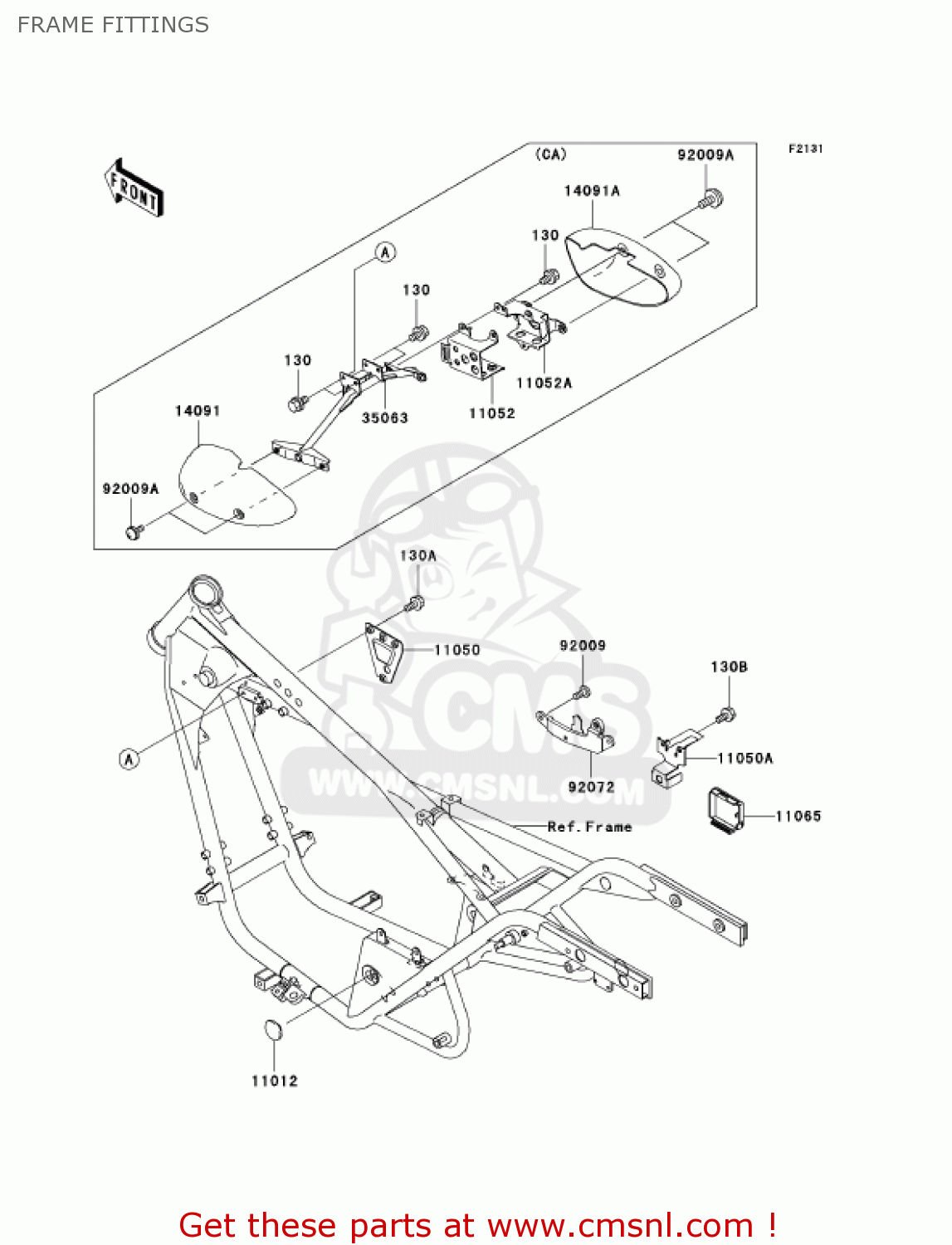 FRAME FITTINGS BN125A8 ELIMINATOR 2005 USA CALIFORNIA CANADA