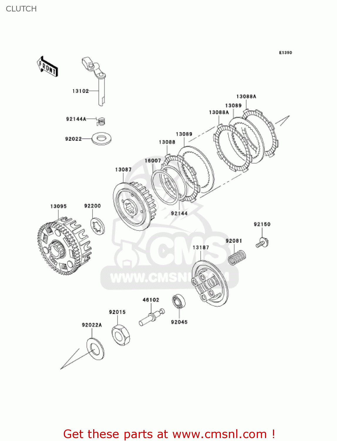 CLUTCH BN125A8 ELIMINATOR 2005 USA CALIFORNIA CANADA