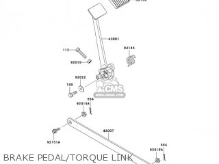 BRAKE PEDAL/TORQUE LINK - BN125A8 ELIMINATOR 2005 USA CALIFORNIA CANADA