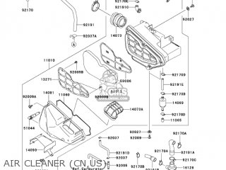 AIR CLEANER (CN,US) - BN125A8 ELIMINATOR 2005 USA CALIFORNIA CANADA