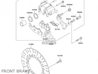 FRONT BRAKE - BN125A8 ELIMINATOR 2005 USA CALIFORNIA CANADA