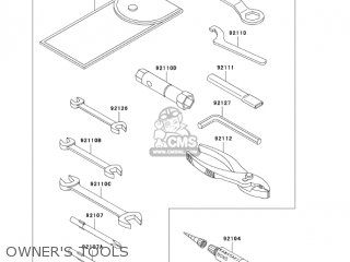 OWNER'S TOOLS - BN125A8 ELIMINATOR 2005 USA CALIFORNIA CANADA
