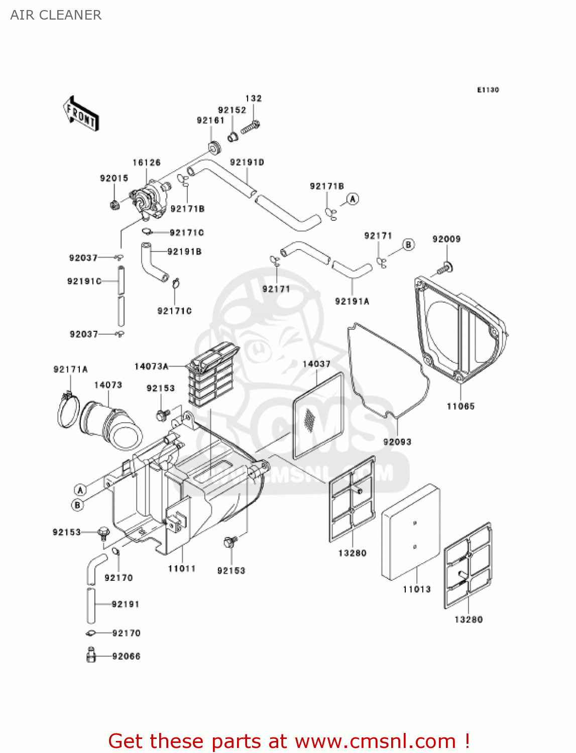 AIR CLEANER BR125B2 WIND 125 2005 CANADA