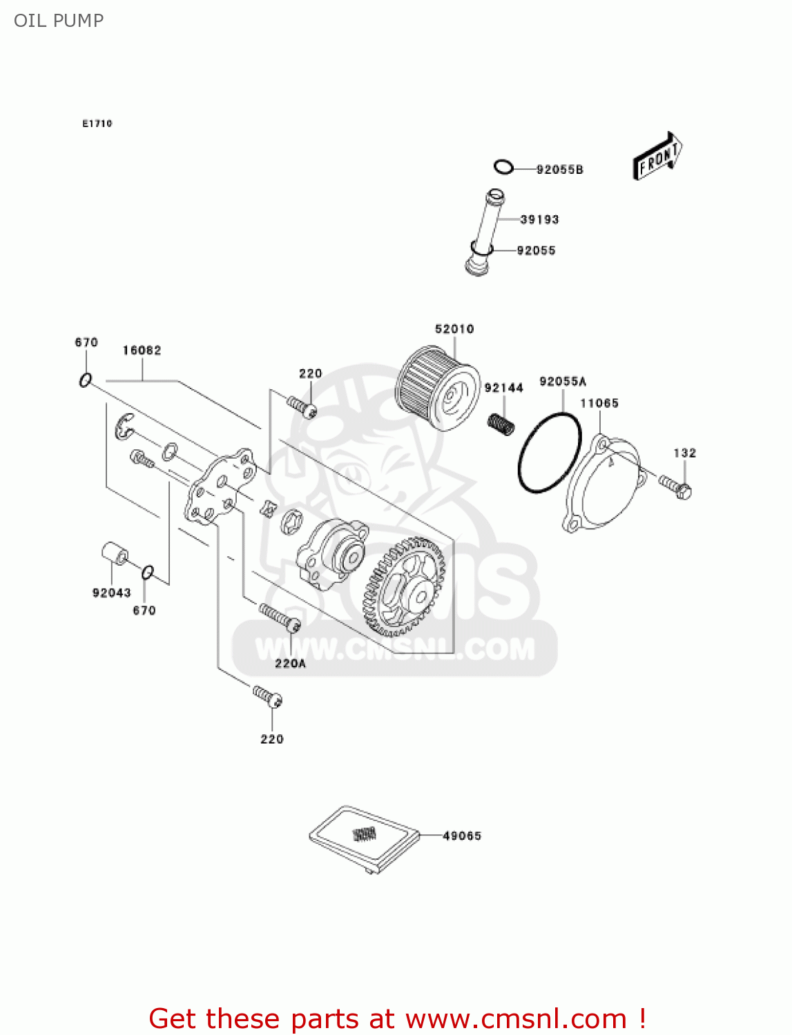 OIL PUMP BR125B2 WIND 125 2005 CANADA