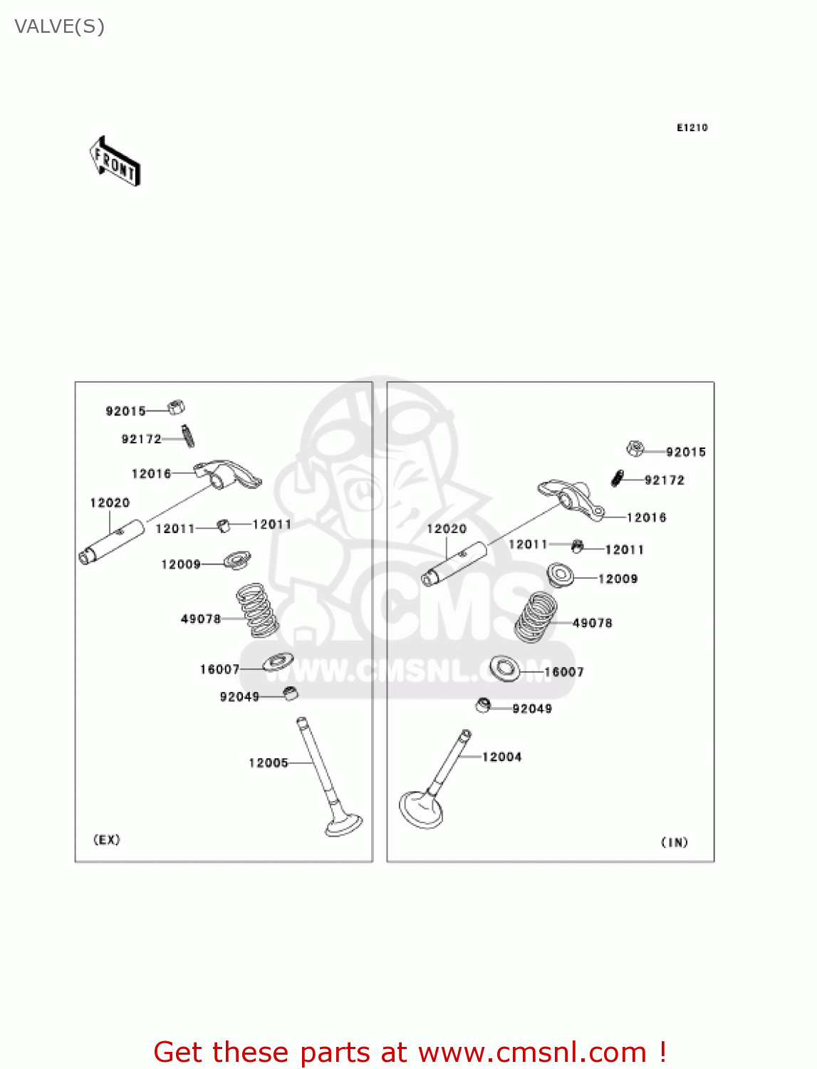 VALVE(S) BR125B2 WIND 125 2005 CANADA