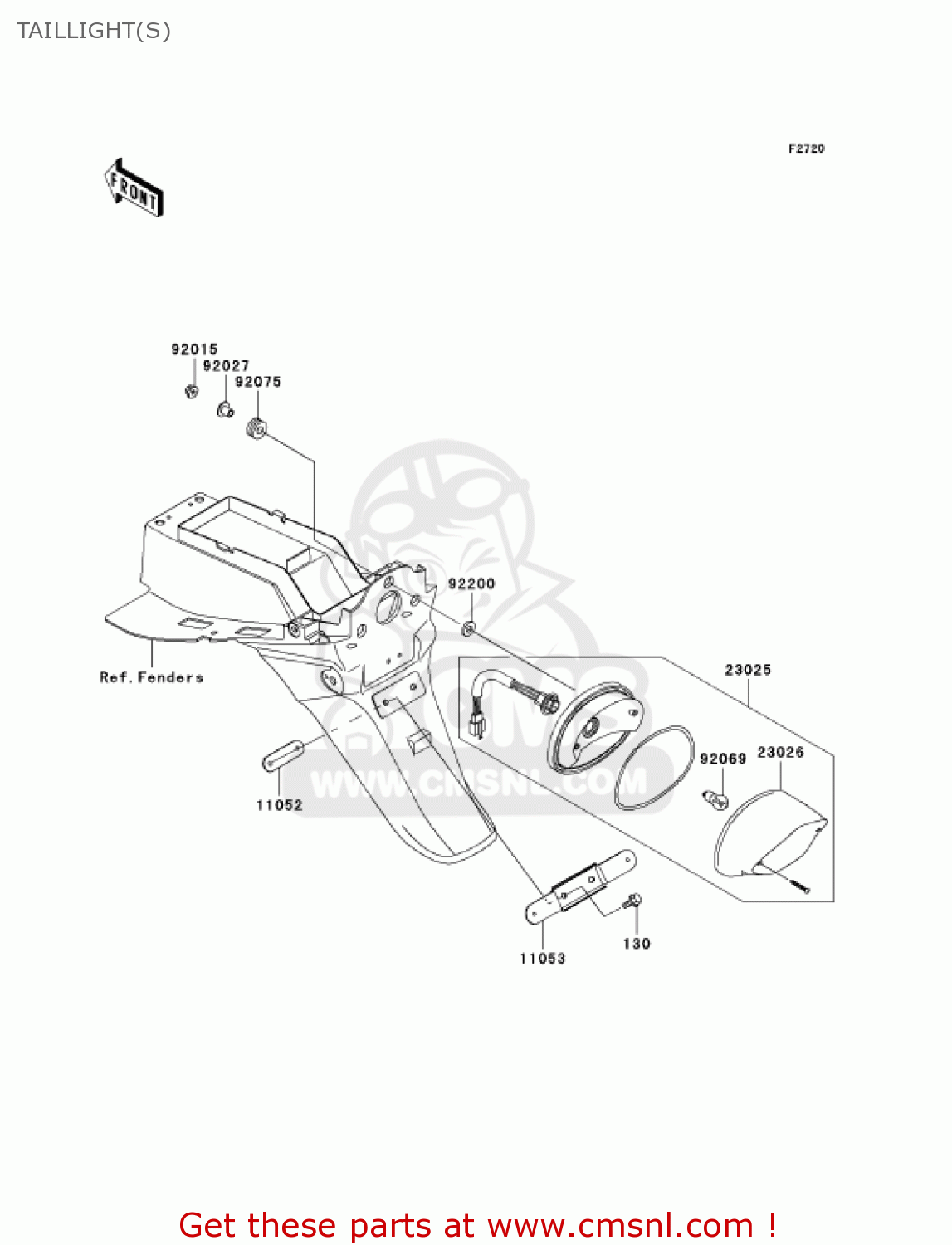 TAILLIGHT(S) BR125B2 WIND 125 2005 CANADA