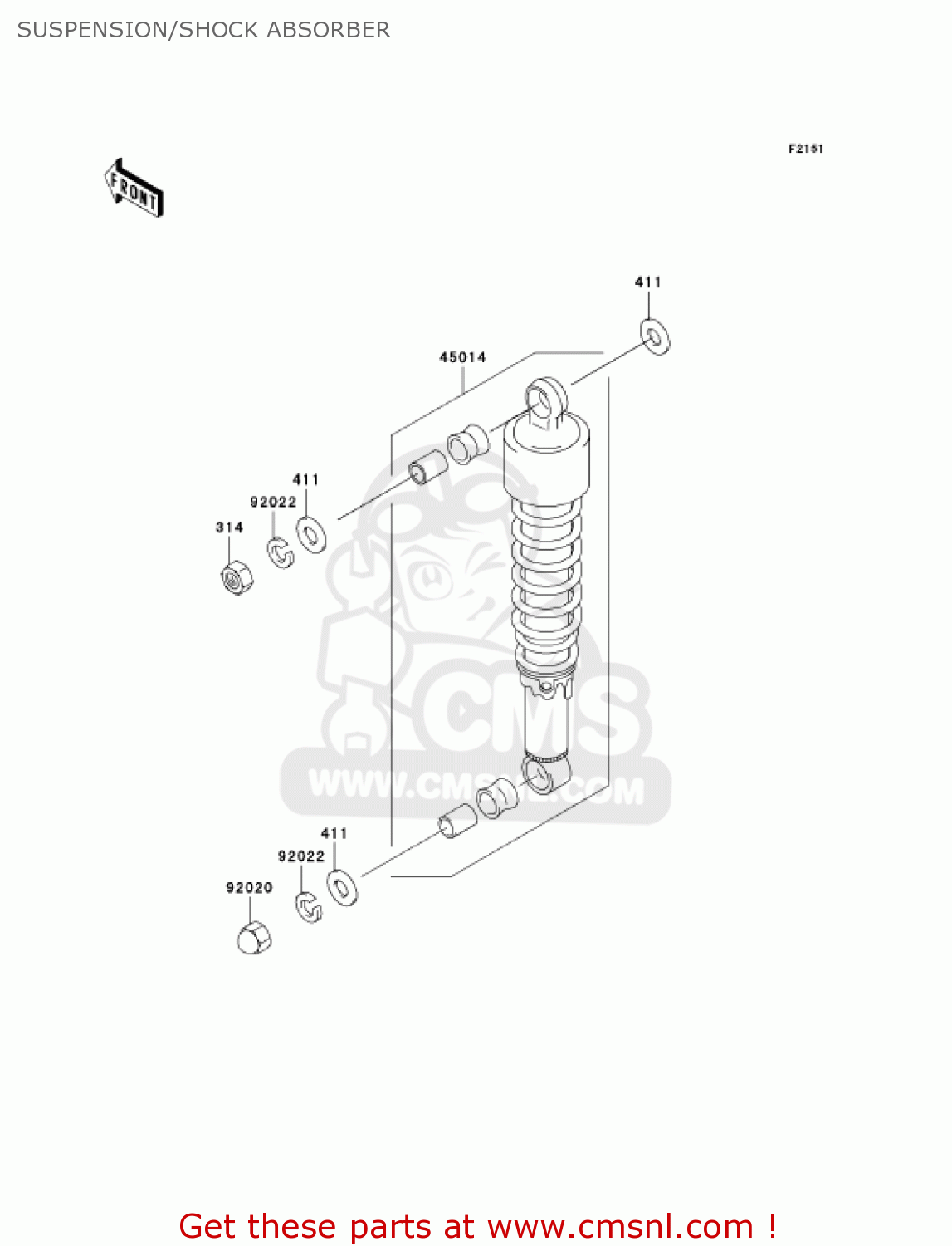SUSPENSION/SHOCK ABSORBER BR125B2 WIND 125 2005 CANADA