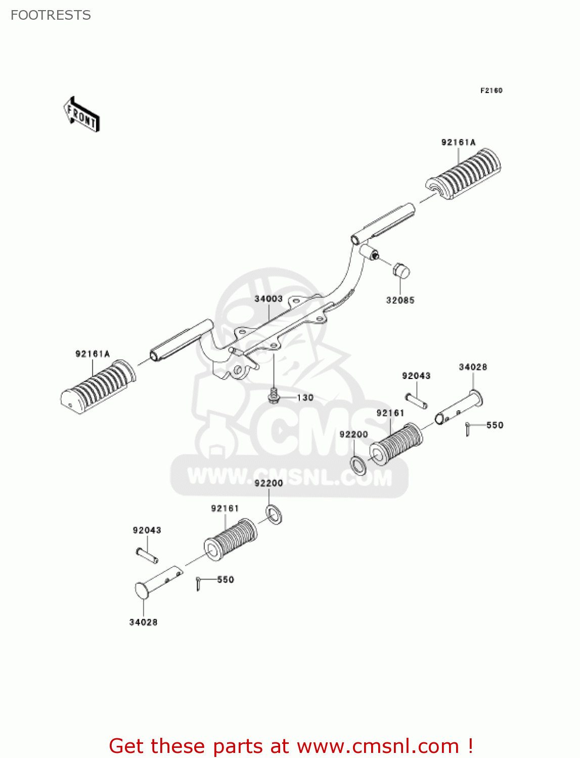 FOOTRESTS BR125B2 WIND 125 2005 CANADA