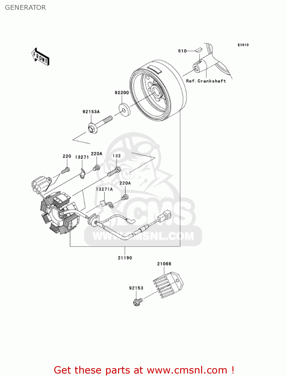 GENERATOR BR125B2 WIND 125 2005 CANADA