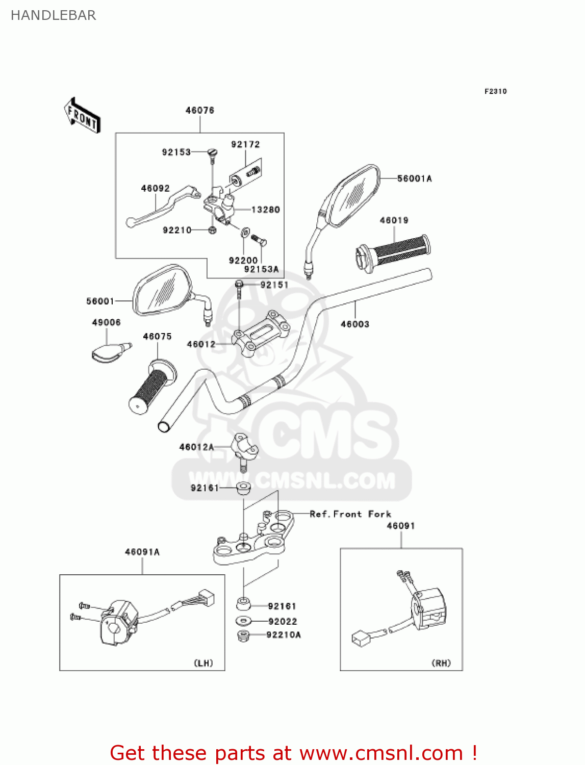 HANDLEBAR BR125B2 WIND 125 2005 CANADA