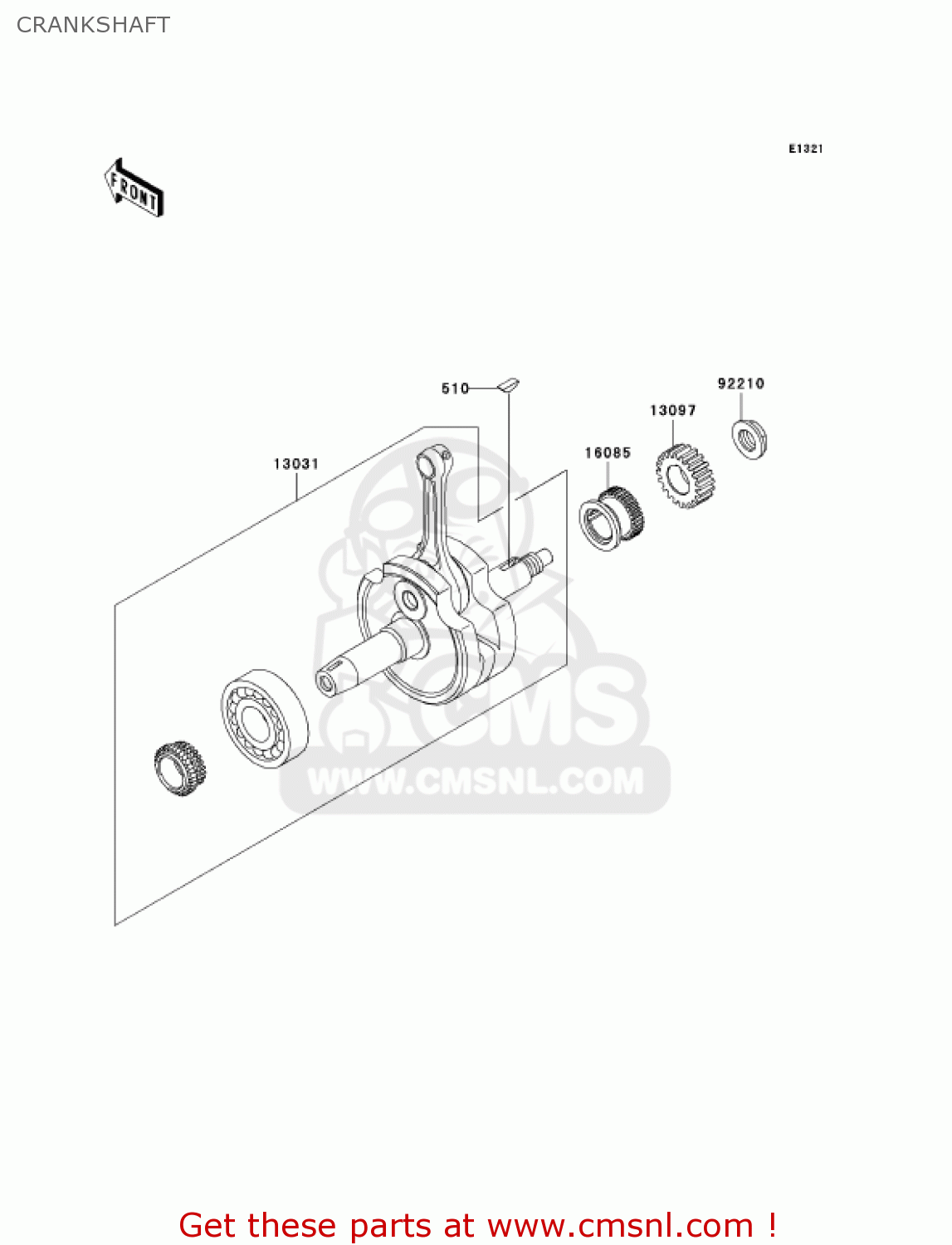 CRANKSHAFT BR125B2 WIND 125 2005 CANADA