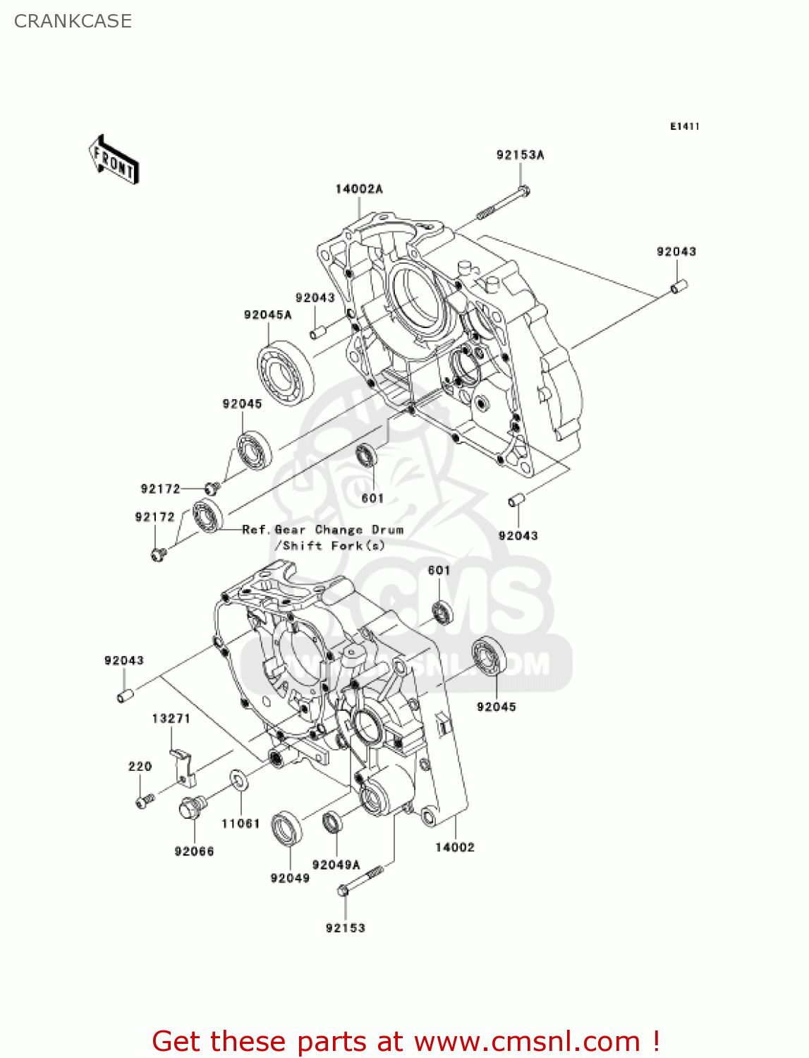 CRANKCASE BR125B2 WIND 125 2005 CANADA