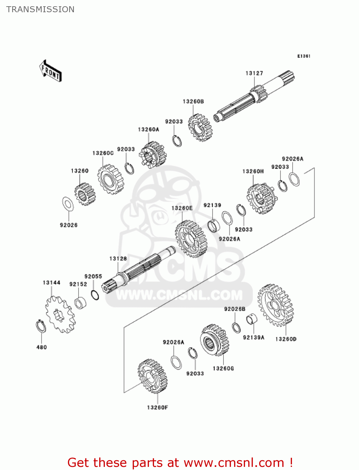 TRANSMISSION BR125B2 WIND 125 2005 CANADA