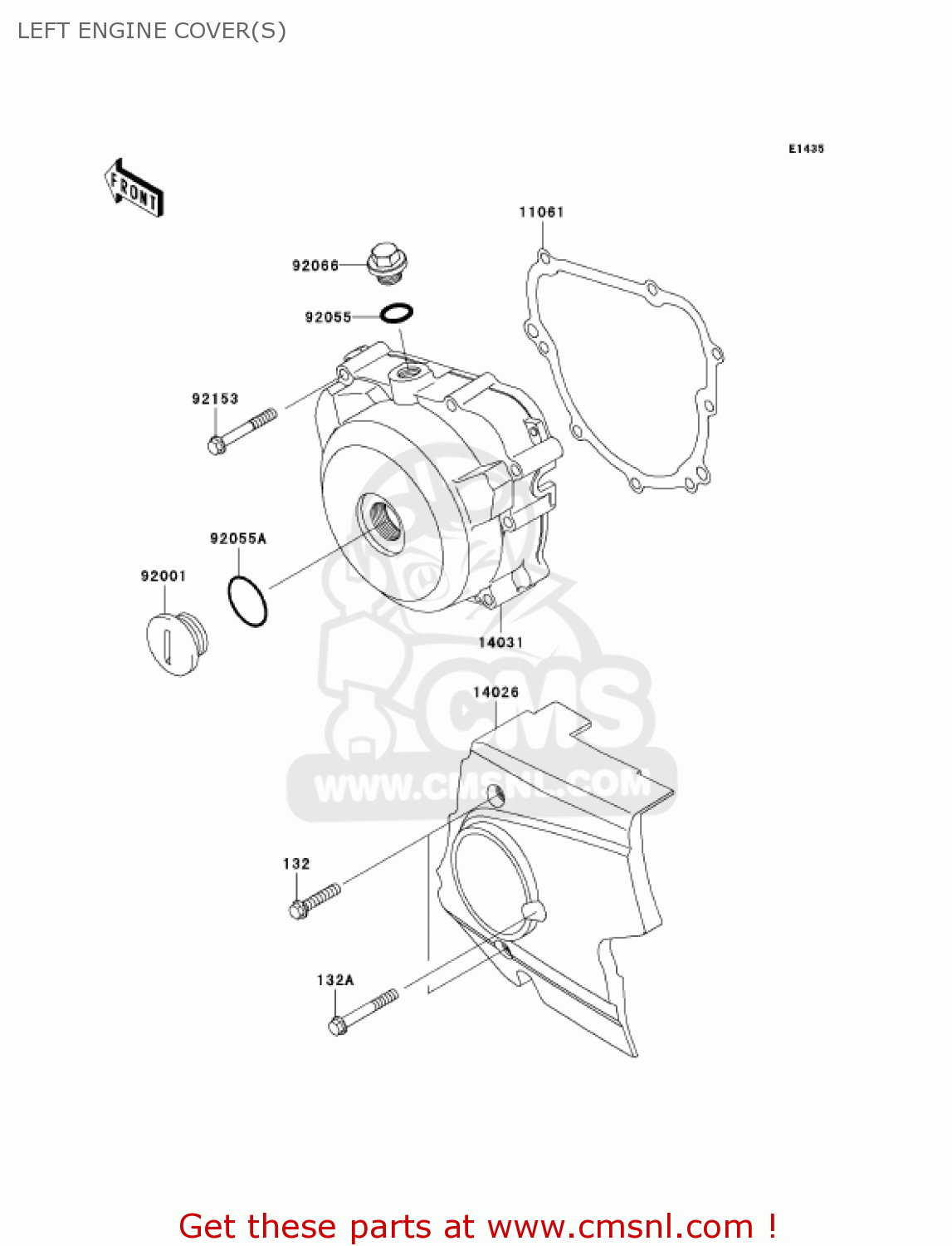 LEFT ENGINE COVER(S) BR125B2 WIND 125 2005 CANADA