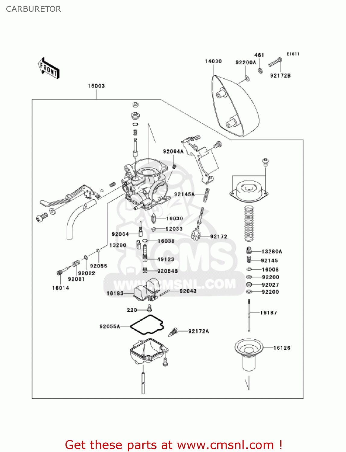 CARBURETOR BR125B2 WIND 125 2005 CANADA
