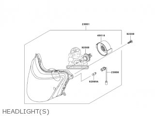 HEADLIGHT(S) - BR125B2 WIND 125 2005 CANADA