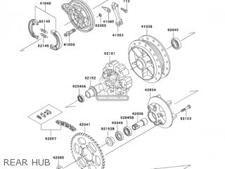 REAR HUB - BR125B2 WIND 125 2005 CANADA