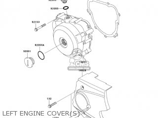 LEFT ENGINE COVER(S) - BR125B2 WIND 125 2005 CANADA
