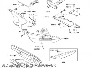 SIDE COVERS/CHAIN COVER - BR125B2 WIND 125 2005 CANADA