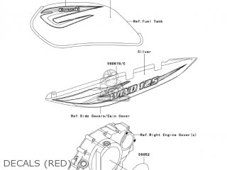 DECALS (RED) - BR125B2 WIND 125 2005 CANADA