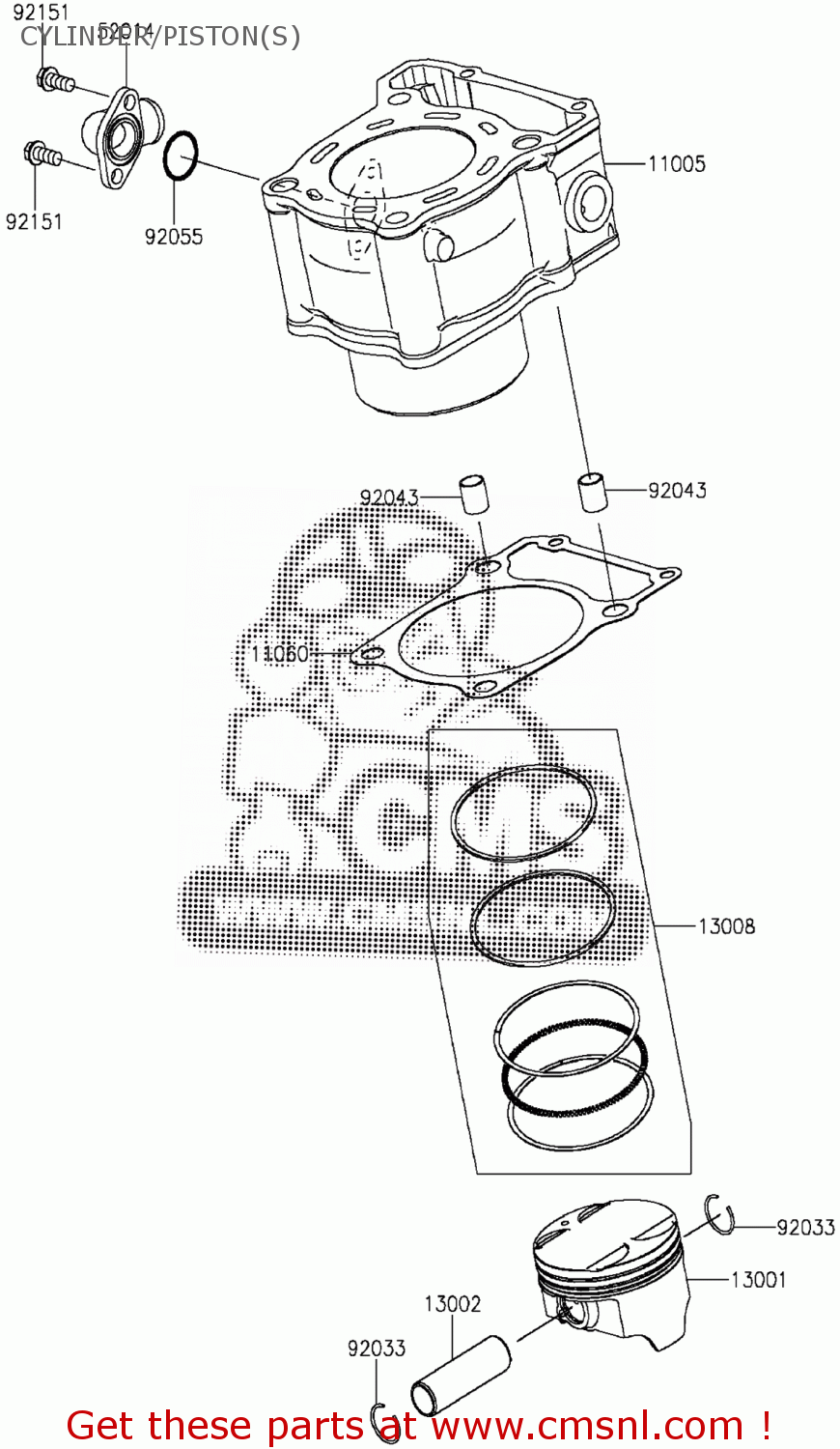 Kawasaki BR250FFS Z250SL ABS 2015 EUROPE,MIDDLE EAST,AFRICA CYLINDER