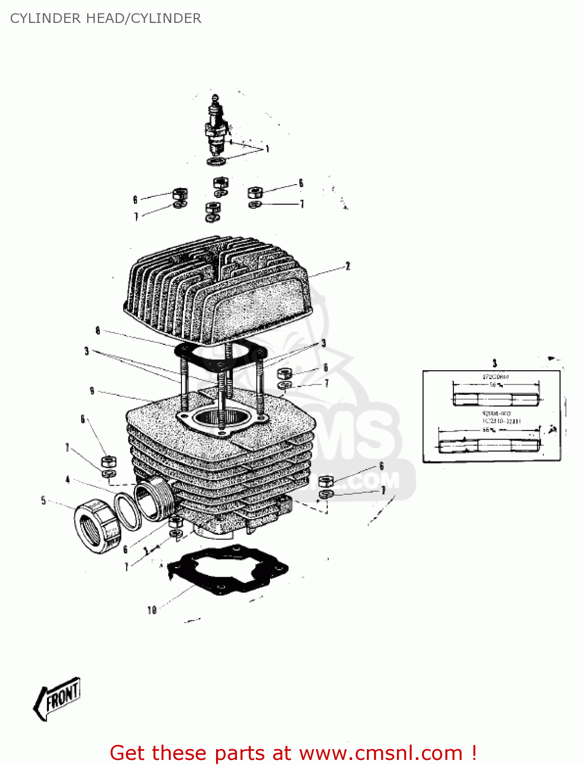 CYLINDER HEAD/CYLINDER C2SS ROADRUNNER 1967 USA