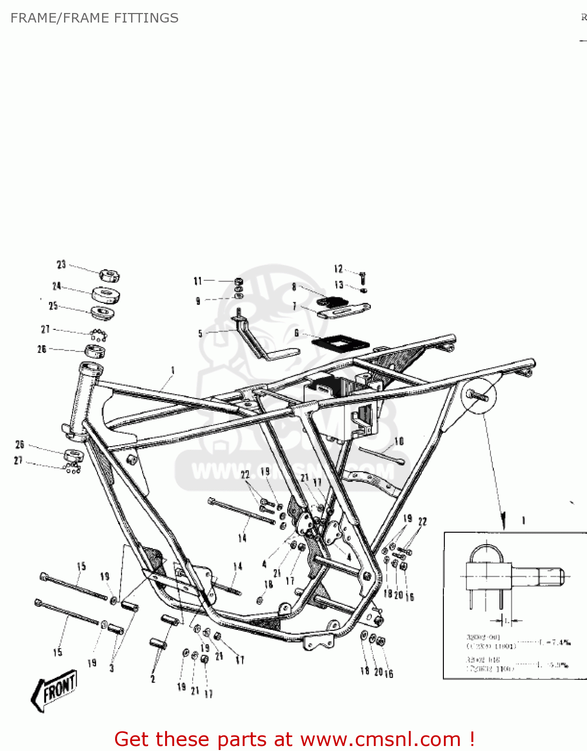 FRAME/FRAME FITTINGS C2SS ROADRUNNER 1967 USA