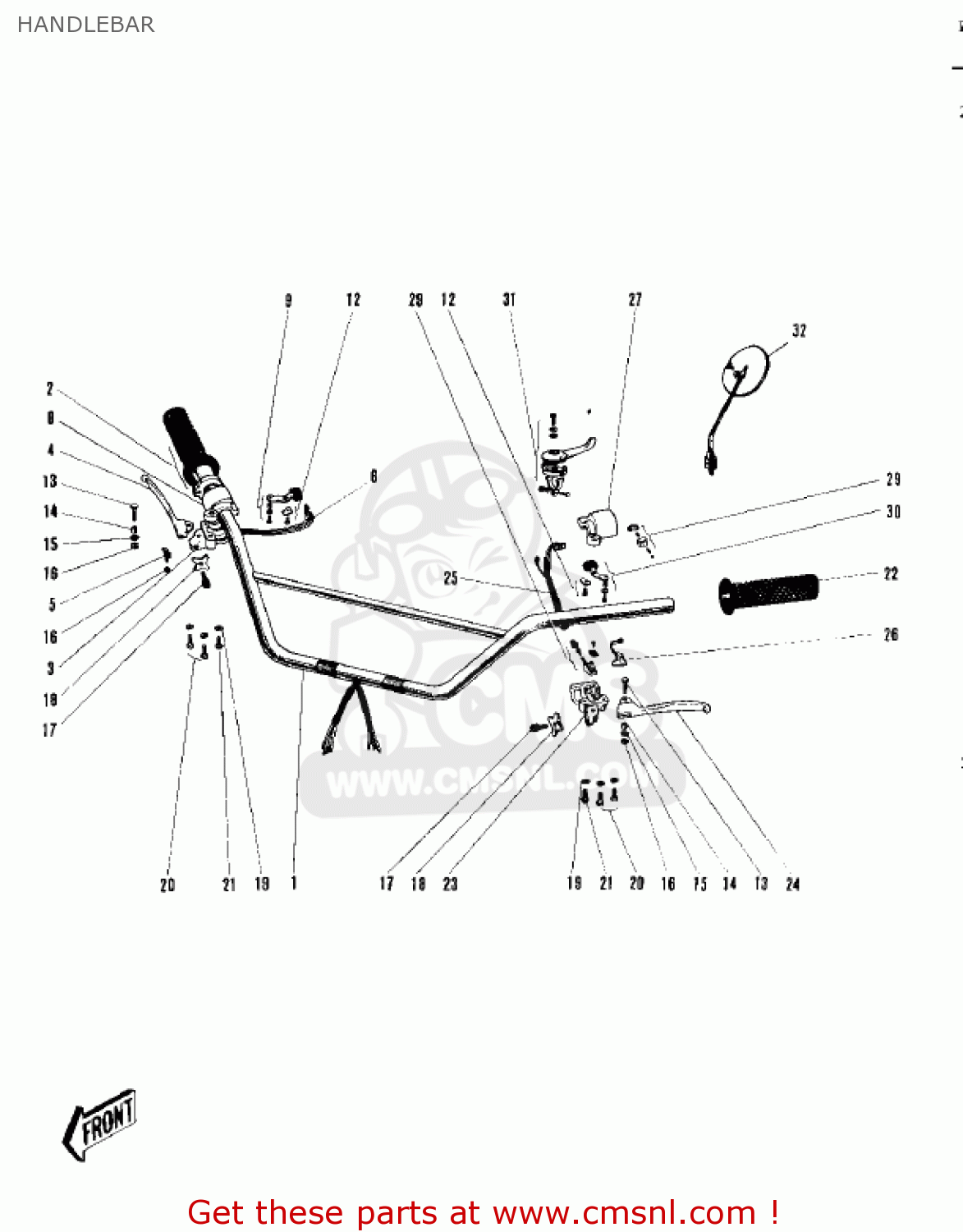 HANDLEBAR C2SS ROADRUNNER 1967 USA