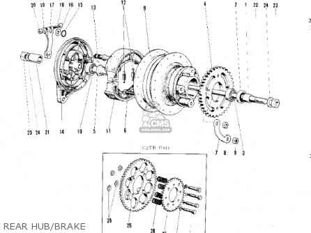 REAR HUB/BRAKE - C2SS ROADRUNNER 1967 USA