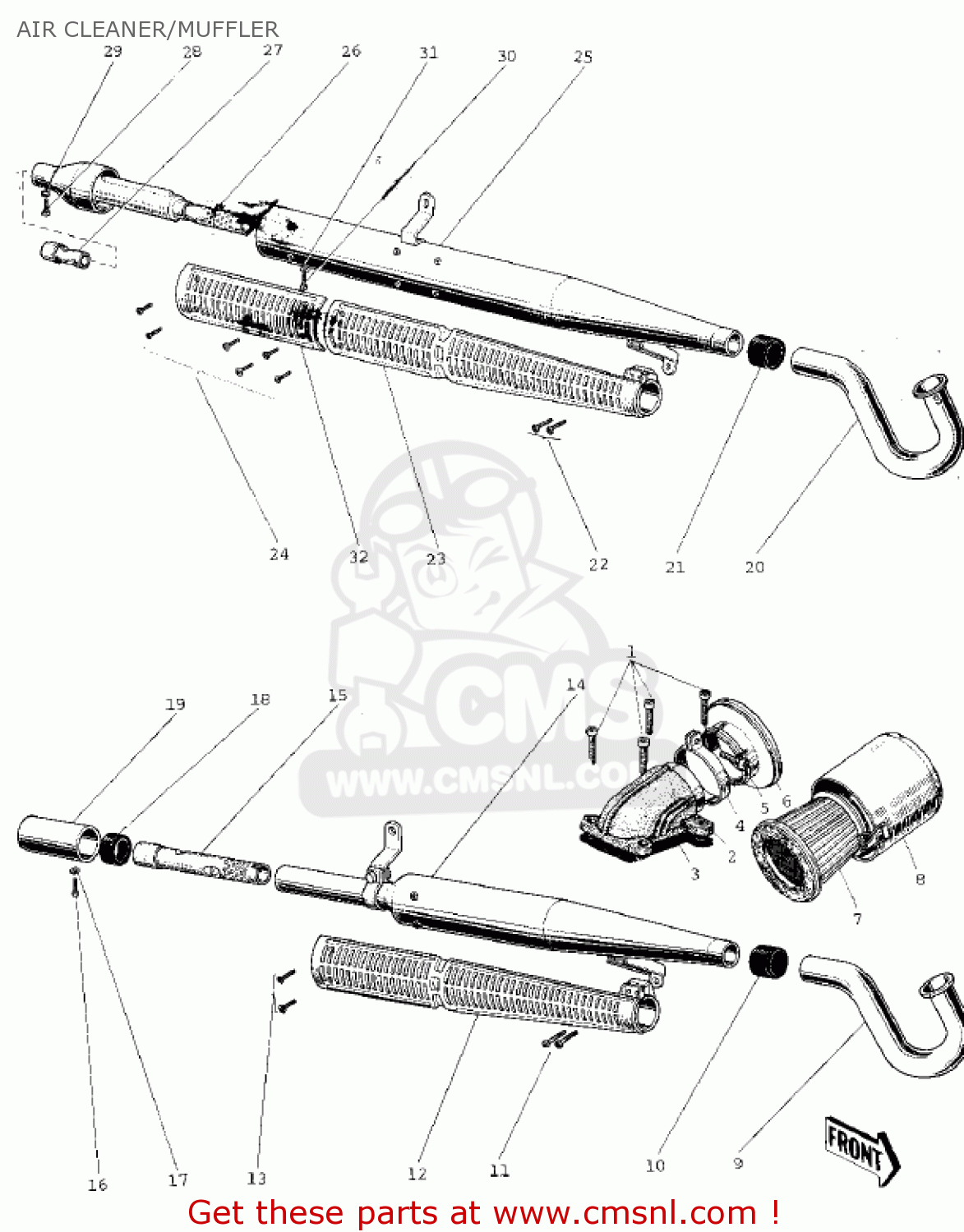 AIR CLEANER/MUFFLER C2SS ROADRUNNER 1968 USA