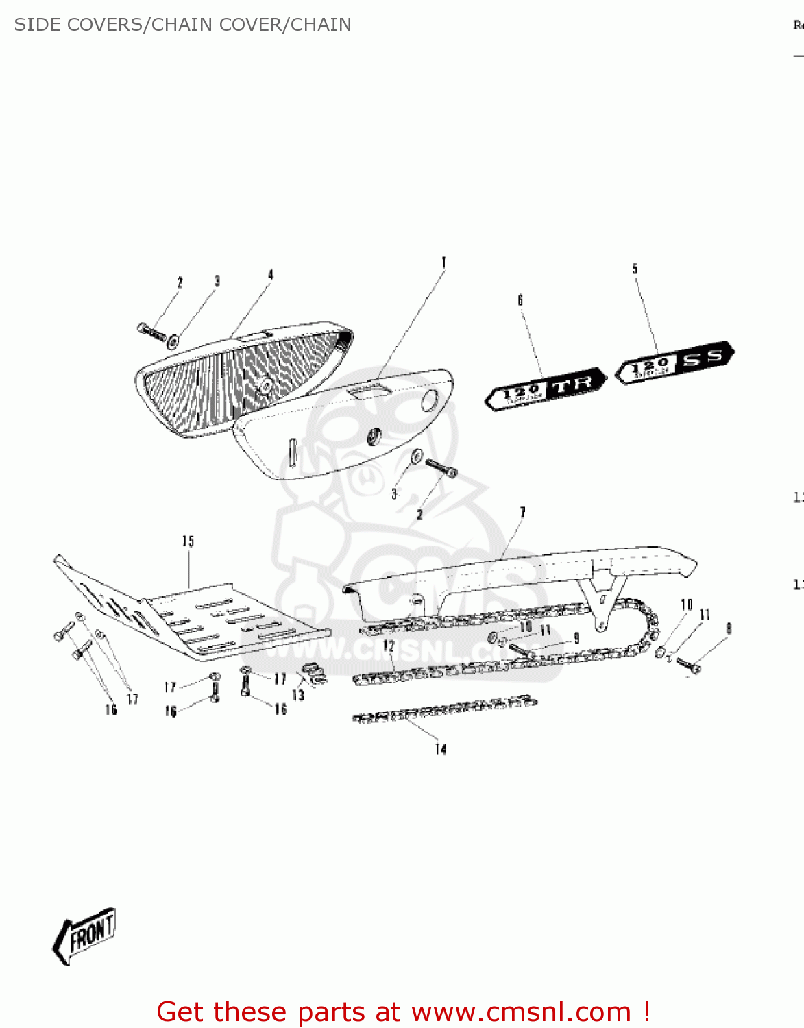 SIDE COVERS/CHAIN COVER/CHAIN C2SS ROADRUNNER 1968 USA