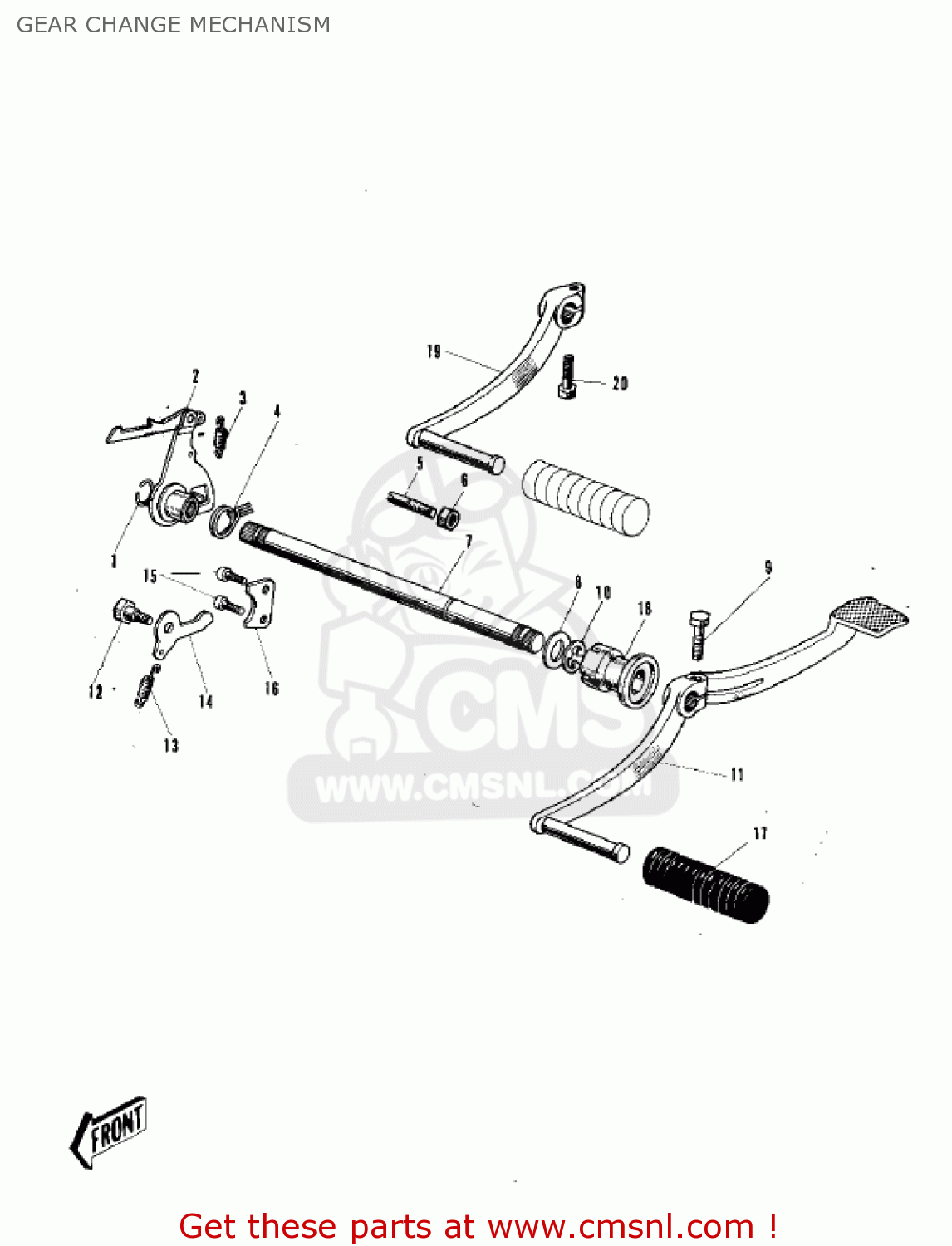 GEAR CHANGE MECHANISM C2SS ROADRUNNER 1969 USA