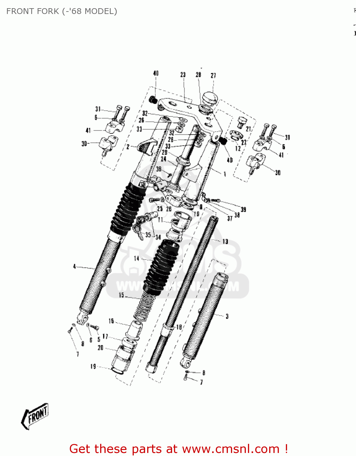 FRONT FORK (-'68 MODEL) C2SS ROADRUNNER 1969 USA