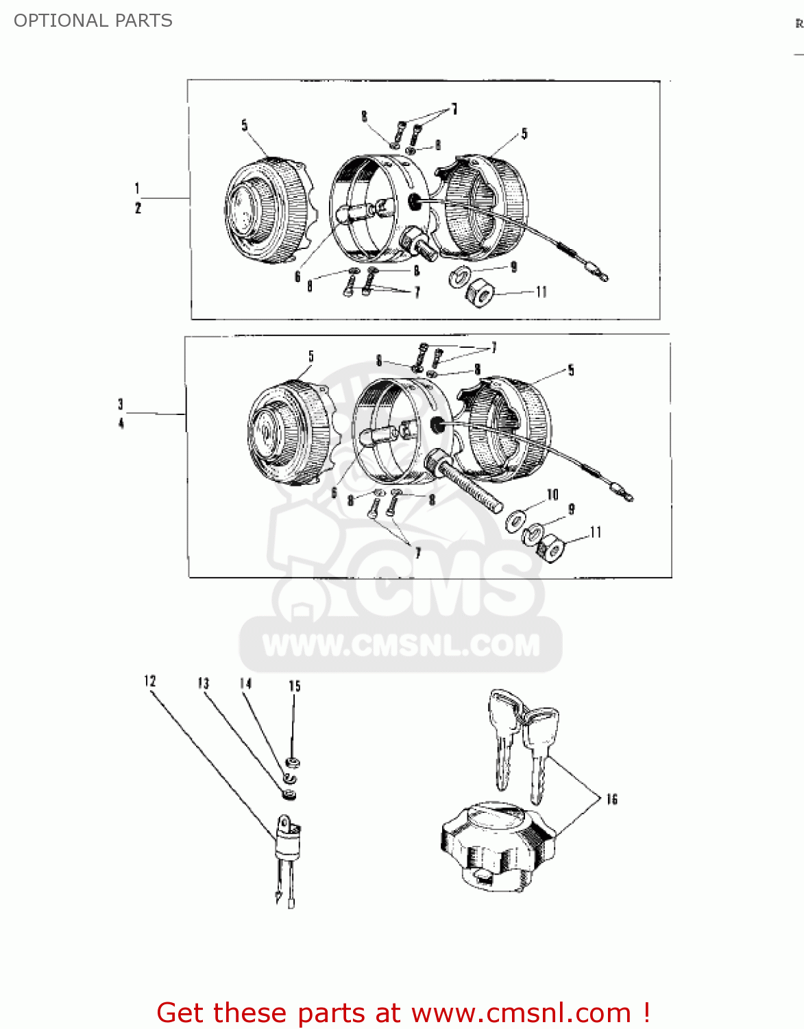 OPTIONAL PARTS C2SS ROADRUNNER 1969 USA