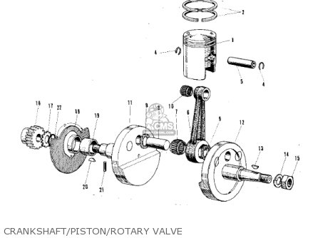 CRANKSHAFT/PISTON/ROTARY VALVE - C2SS ROADRUNNER 1969 USA