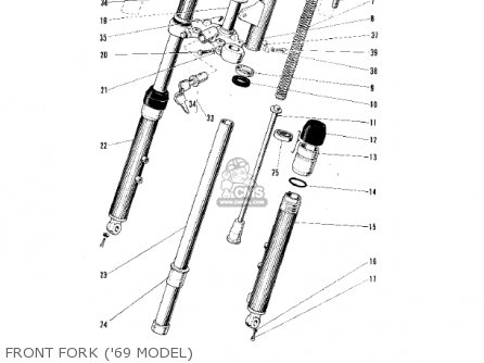 FRONT FORK ('69 MODEL) - C2SS ROADRUNNER 1969 USA