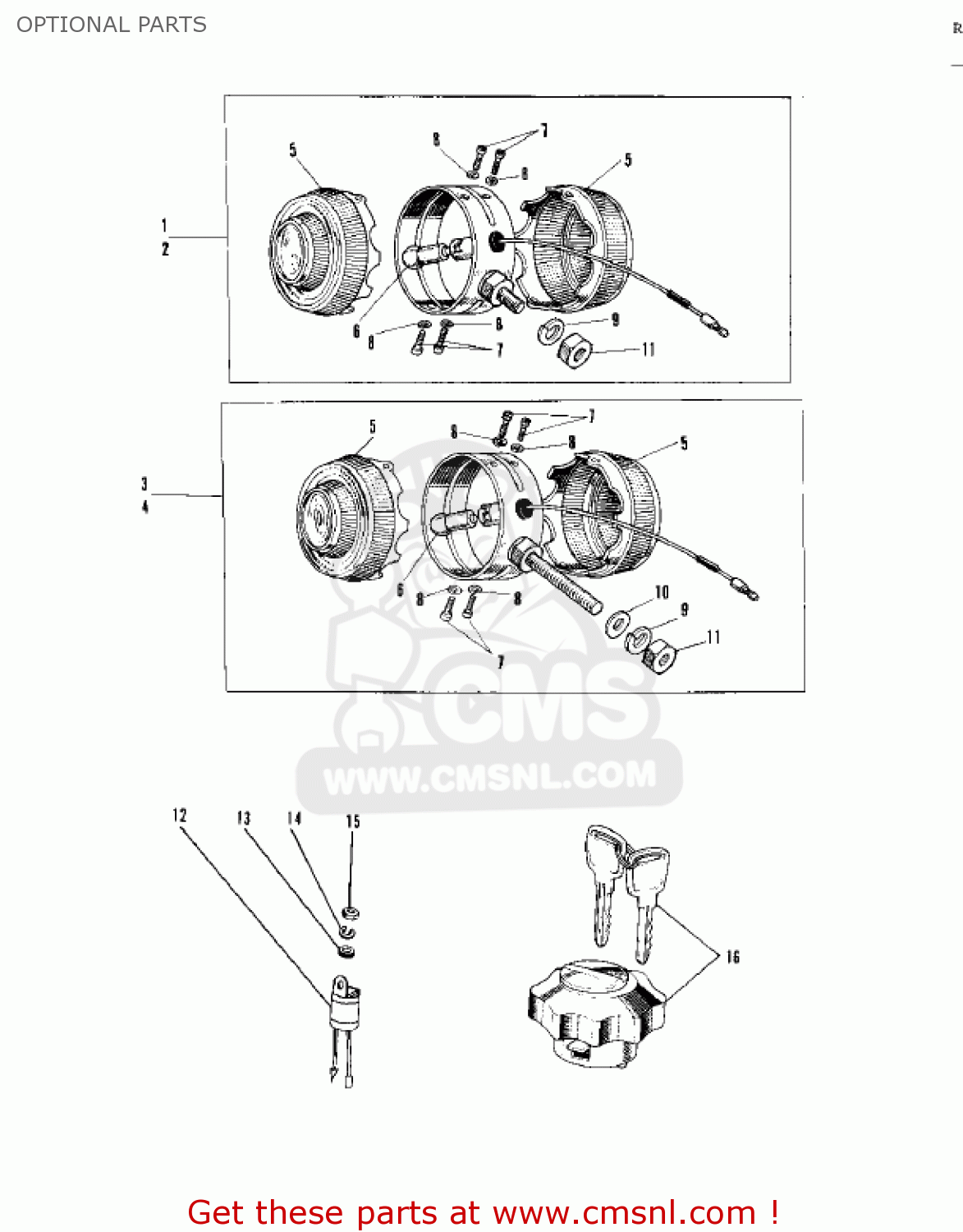 OPTIONAL PARTS C2TR ROADRUNNER 1967 USA