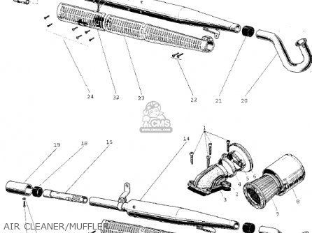 AIR CLEANER/MUFFLER - C2TR ROADRUNNER 1967 USA