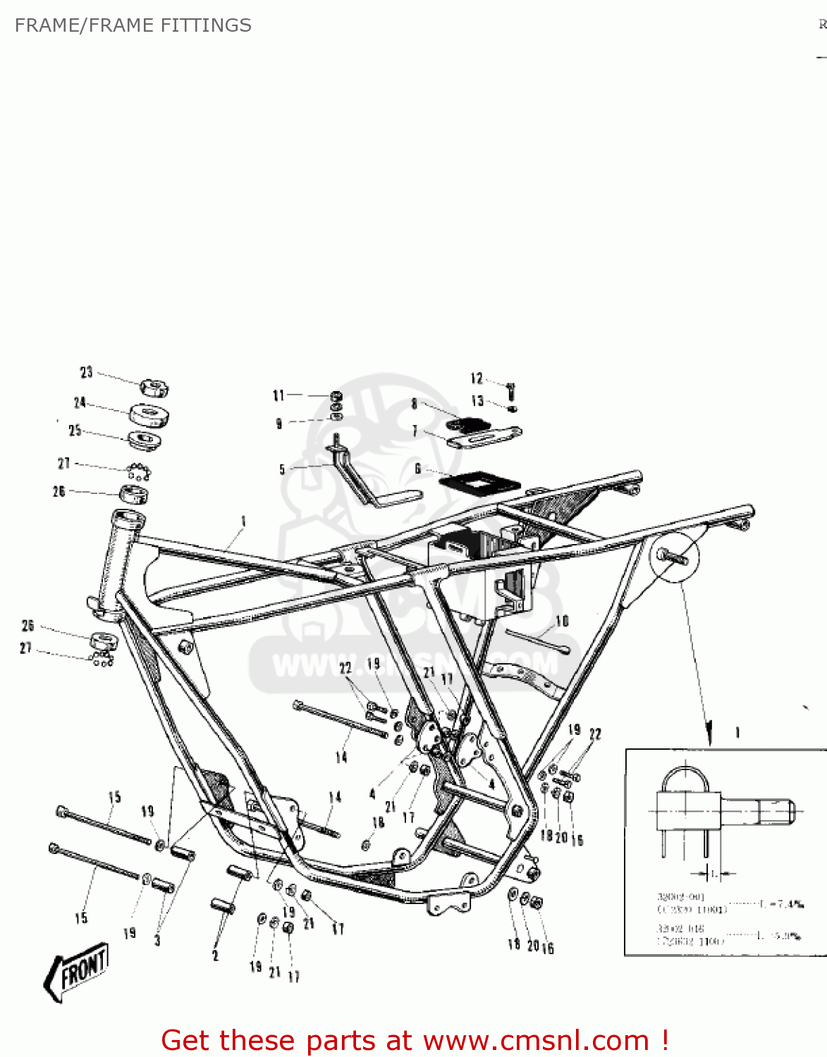 FRAME/FRAME FITTINGS C2TR ROADRUNNER 1968 USA
